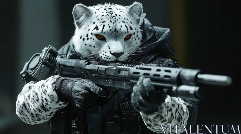 AI ART Tactical Leopard Character