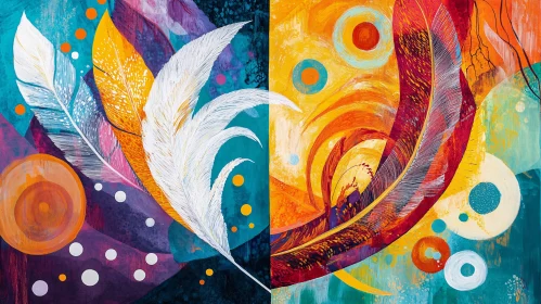 Feathers in Abstract Harmony