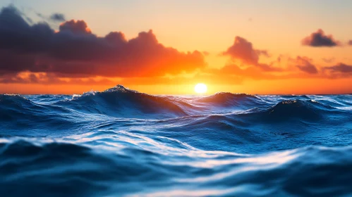 Waves at Sunset