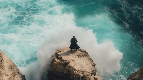 Ocean Vista with Solitary Figure