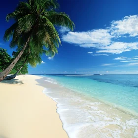 Secluded Island Beach with Azure Sea