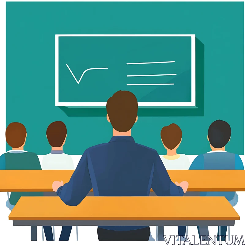 Students in Classroom AI Image