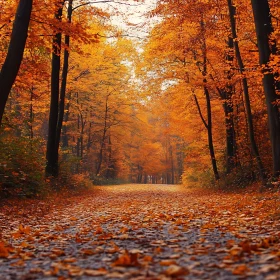 Golden Autumn Forest Trail