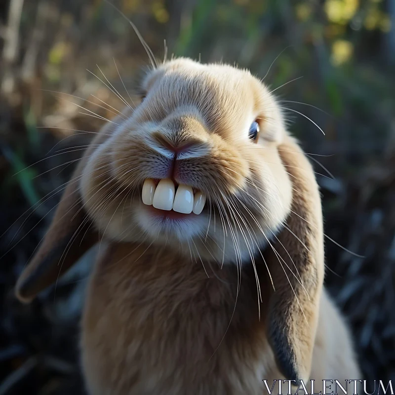 Charming Rabbit Close-Up AI Image