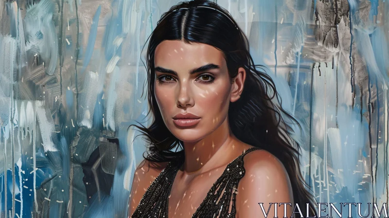 Stylish Kendall Jenner in Artistic Portraiture AI Image