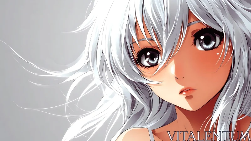 Melancholic Anime Character Illustration AI Image