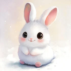 Charming Bunny Portrait with Soft Fur