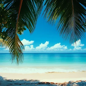 Seascape with Turquoise Water and White Sand