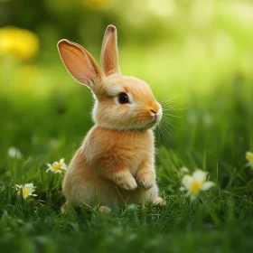 Cute Bunny Portrait in Natural Light