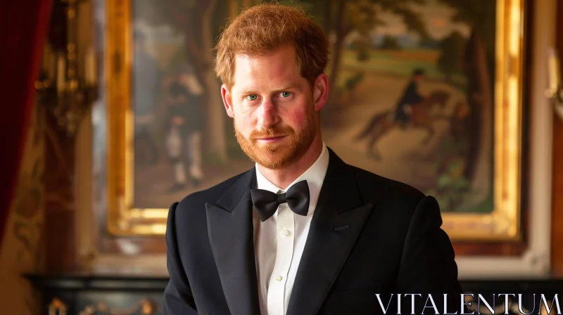 AI ART Elegant Portrait of Prince Harry