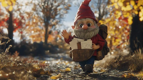 Forest Gnome Delivering Letters