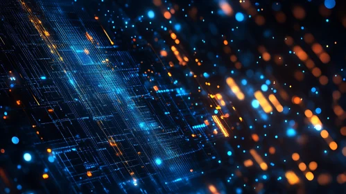 Glowing Grid Abstract