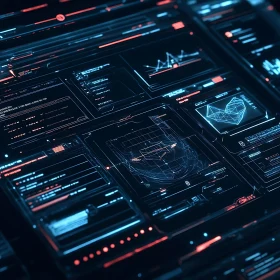Abstract Data Visualization Display