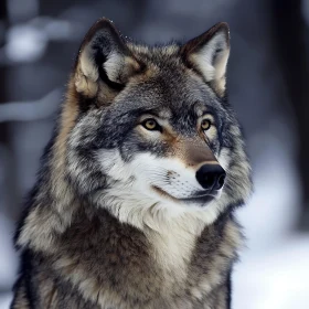 Winter Wolf Close-Up