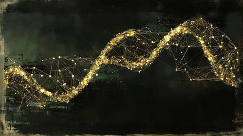 Luminous Abstract Network Art
