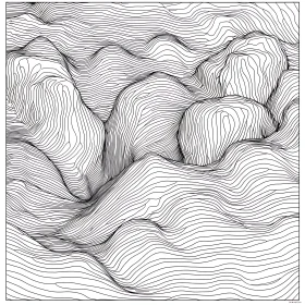 Flowing Lines Abstract Topographical Landscape