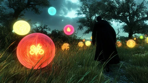 Field of Glowing Orbs