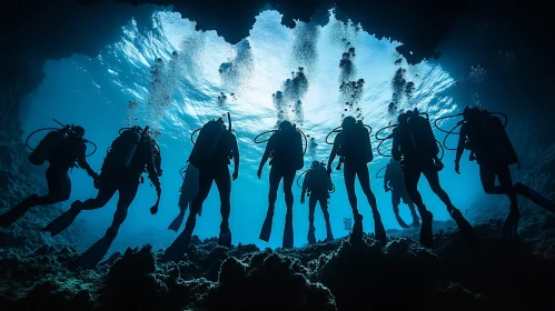 Divers in the Deep Blue