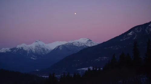 Snowy Mountains at Twilight