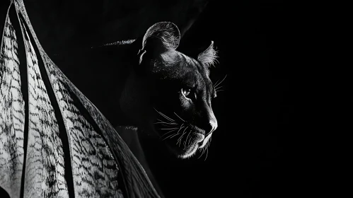 Monochrome Panther Gaze