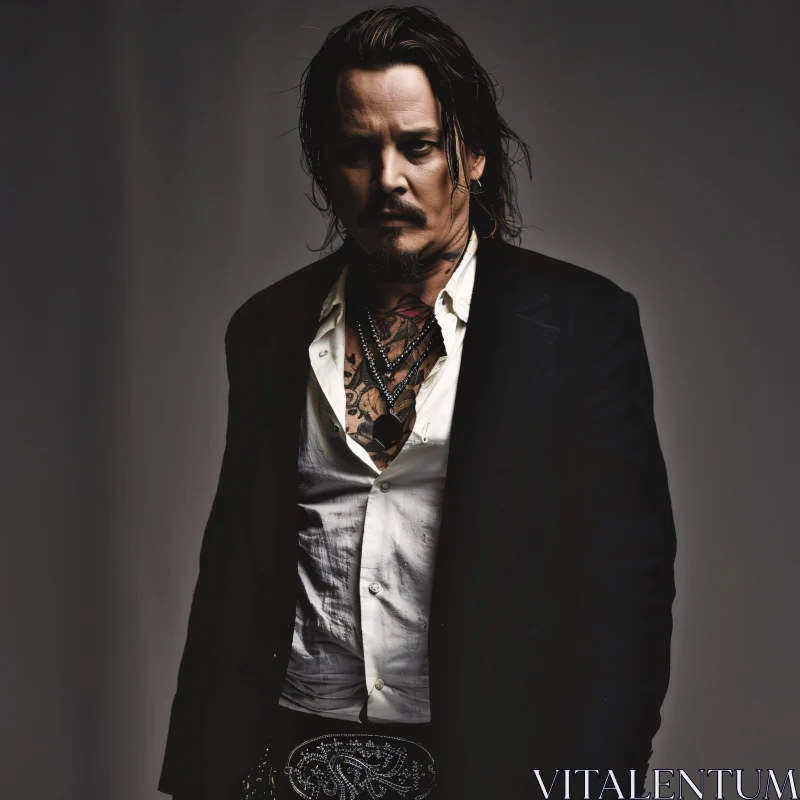 AI ART Moody Portrait of Johnny Depp