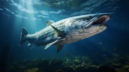 Tiger Shark Underwater Exploration - Paleocore Artistry