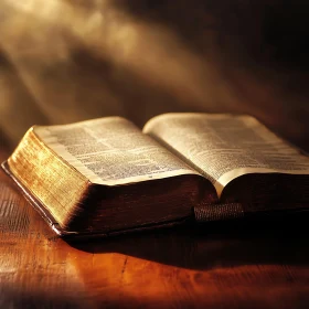 Open Book in Golden Light