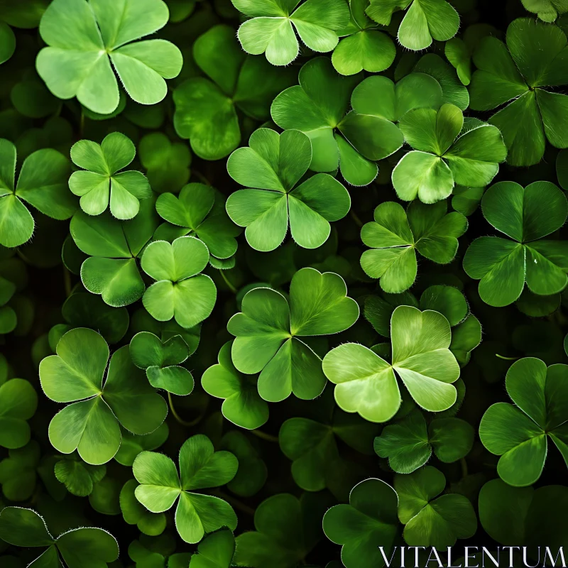 Shamrock Field: A Tapestry of Green AI Image