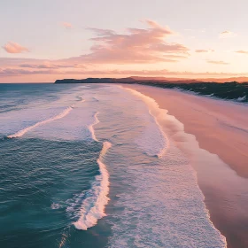 Calm Ocean Waves at Dusk