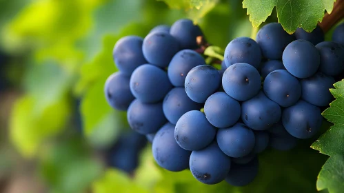 Fresh Harvest: Blue Grapes Still Life