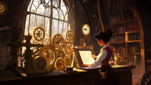 Cogsworth's Chamber: A Steampunk Scene