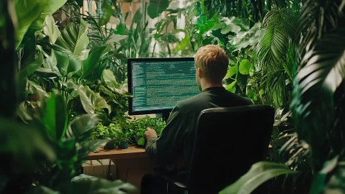 Indoor Jungle Office Space