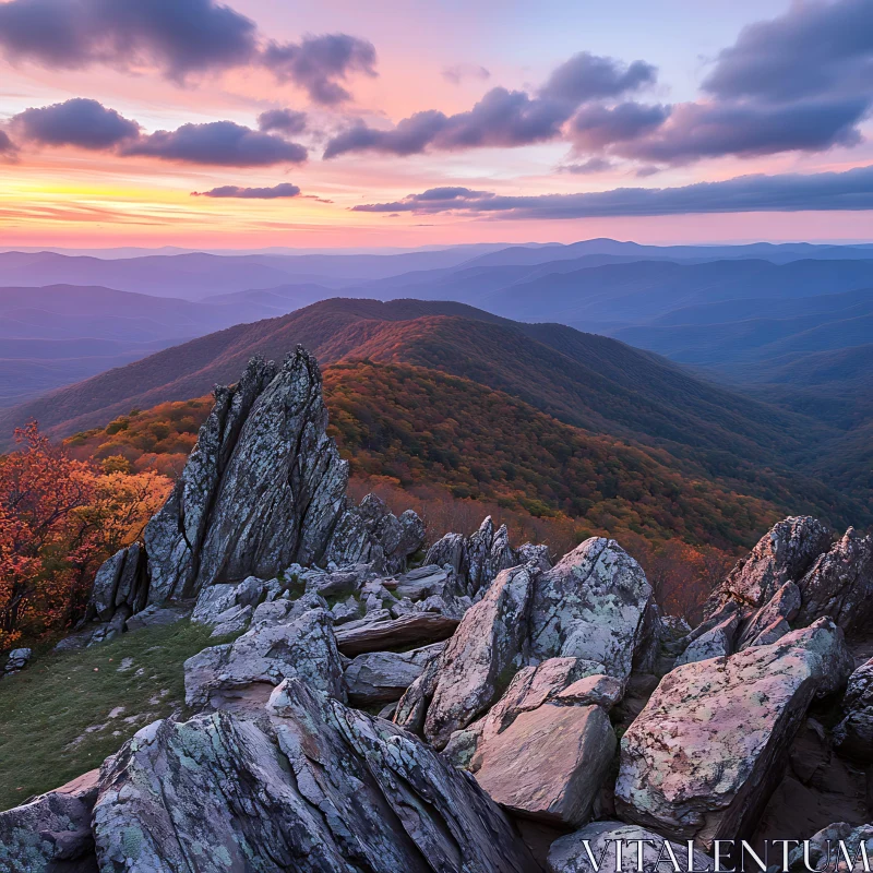 AI ART Tranquil Mountain Landscape at Dusk