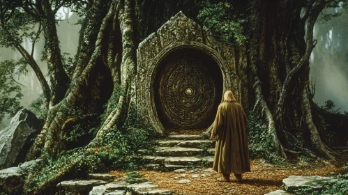 Enigmatic Forest Portal Art