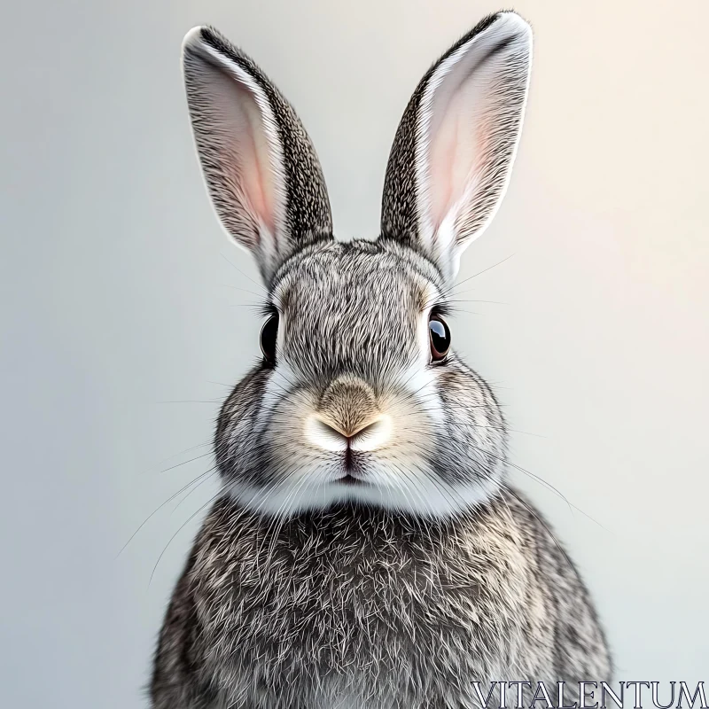 Charming Rabbit Face AI Image