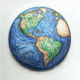 Artistic Globe Illustration