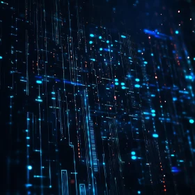 Glowing Data Stream Visualization