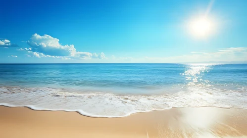 Sunny Beach and Calm Ocean View