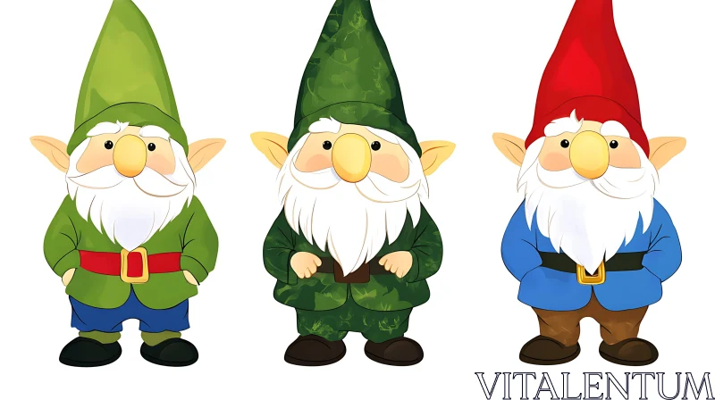 AI ART Whimsical Gnomes Illustration