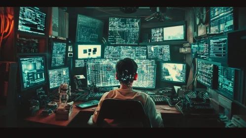 Tech Immersion: A Cyberpunk Scene