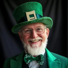 Man in Green Suit and Hat