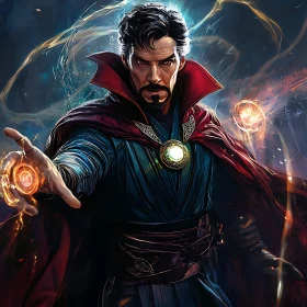 Sorcerer Supreme Casting Spells Artwork