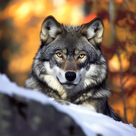 Winter Wolf Close-Up