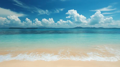 Peaceful Beach Scene with Turquoise Water