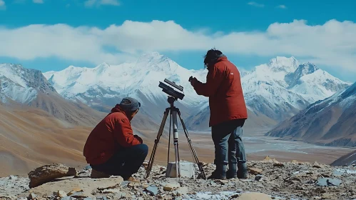 High Altitude Research Team in Mountains