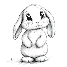 Whimsical Bunny Illustration for Children