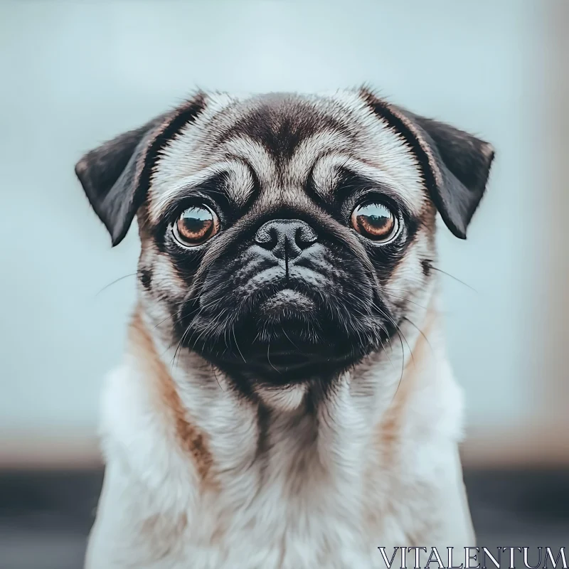 Detailed Pug Portrait AI Image