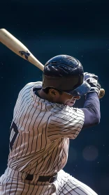 Dynamic Baseball Player Swinging in Action  AI Generated Image