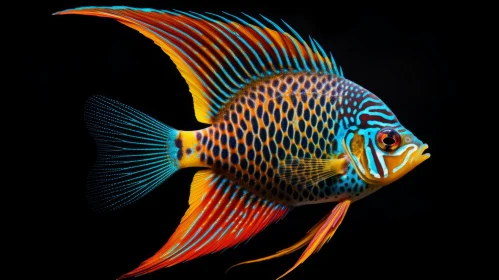 Stunning Angelfish - A Masterpiece of Indonesian Art