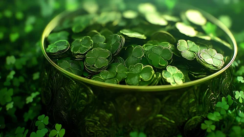 Overflowing Luck: A Shamrock Pot